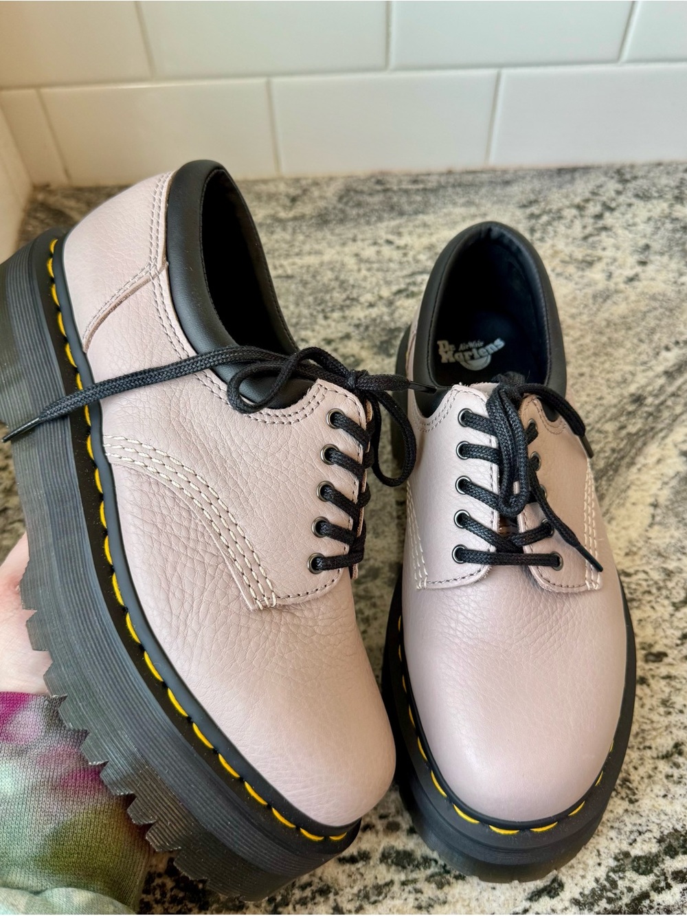 Dr. Martens 8053 Quad Vintage Taupe Pisa Leather L 8 Like New